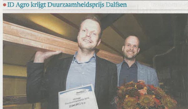 ID Agro ontvangt Duurzaamheidsprijs 2015