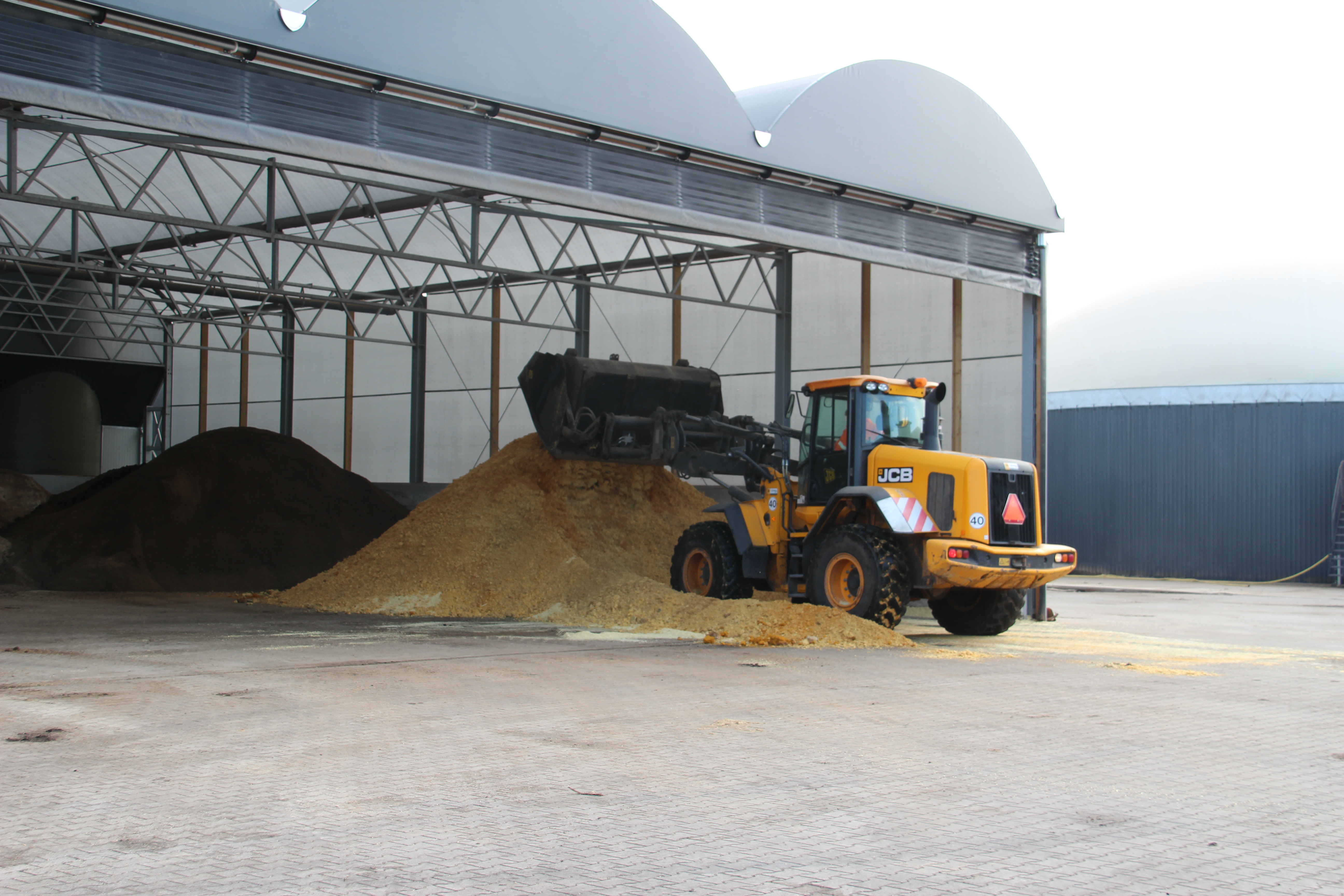 Overkapping Sleufsilo / Bunker Biogasinstallatie