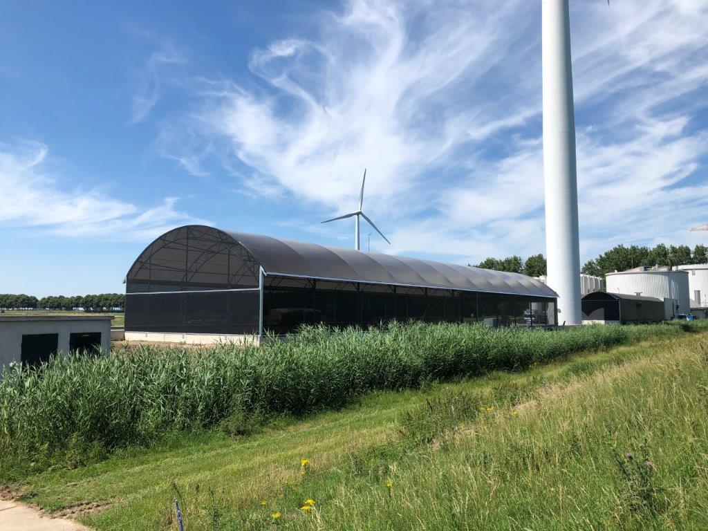 Overkapping stortbunker biogas centrale
