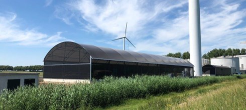 Overkapping stortbunker biogas centrale